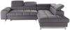 COTTA Ecksofa Chef L-Form, mit Kopfteilverstellung, edle Metallkufen, wahlweise mit Bettfunktion Bild 5