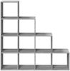 vidaXL Raumteiler-Bücherregal 4 Stufen Grau Sonoma 131,5x29x131,5 cm 857972 Bild 5