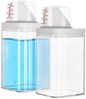 BlingBin Aufbewahrungsbox 1100 ML Luftdichter Waschmittelspender mit Messbecher, Waschmittelbox (1er Set, 2 St, Reinigungsmittelspender x2), Waschpulver-BehäLter Vorratsbehälter für Waschmittel Futterbehälter Bild 2