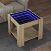 LED-Couchtisch, Sofatisch Sonoma Eiche 53x53x45 cm Holzwerkstoff Bild 2