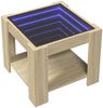 LED-Couchtisch, Sofatisch Sonoma Eiche 53x53x45 cm Holzwerkstoff Bild 3