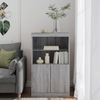 vidaXL Sideboard mit LED-Leuchten Grau Sonoma 60,5x37x100 cm 836670 Bild 4