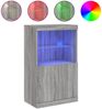 vidaXL Sideboard mit LED-Leuchten Grau Sonoma 60,5x37x100 cm 836670 Bild 2