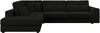 Freistehendes Ecksofa mit lose Kissen, L-form - SAVONA - links - Schwarz Boucle Bild 5