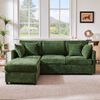 3-4-Sitzer Ecksofa 216 x 161 x 81 cm aus Chenille, modular mit beweglichem Hocker Bild 2