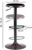 Barhocker Schwarz Hocker ohne Lehne 58 - 79 cm Bild 4