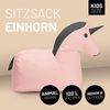 Lumaland Sitzsack Kinder Einhorn Kissen Tier 85x70x45 cm, kuscheliges Sitzkissen, Unicorn Motiv, pflegeleicht Bild 2