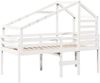 vidaXL Hochbett mit Dach Weiß 80x200 cm Massivholz Kiefer 3281975 Bild 3