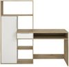 Dmora Schreibtisch Annalou, Mehrzweckschreibtisch, Bürotisch für PC, Eckschreibtisch, 163x60 h155 cm, Eiche und Weiß Bild 5