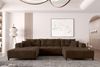 99rooms Massimo Wohnlandschaft Cordstoff POSO Braun mit Schlaffunktion Wohnung Bild 1