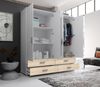 Kleiderschrank >Ivar< in Weiß Abs. Eiche Sonoma - 180x190x51cm (BxHxT) Bild 4