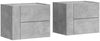 vidaXL Wand-Nachttische 2 Stk. Betongrau 45x30x35 cm 848332 Bild 2