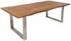 riess-ambiente Baumkantentisch MAMMUT NATURE 200cm honigfarben (natur) / silber (Einzelartikel, 1-St), Massivholz · Edelstahl-Kufen · 3,5cm Platte · Akazie · Industrial Bild 2