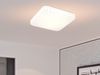 Flache LED Deckenleuchte MANDRIA mit Strahlenmuster, Quadrat 27cm Bild 3