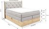 Boxspringbett Schlafzimmerbett NAVEL 200x200cm in Stoff Rouge Braun Bild 5