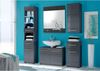 Wandspiegel >Corby< in Grau-Metallic Hochglanz aus Glas - 76x88x17cm (BxHxT) Bild 2