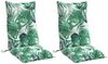 vidaXL Hochlehner-Auflagen 2 Stk. Blattmuster Oxford-Gewebe 377638 Bild 3