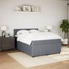 vidaXL Boxspringbett mit Matratze Dunkelgrau 160x200 cm Samt 3287789 Bild 3
