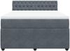 vidaXL Boxspringbett mit Matratze Dunkelgrau 160x200 cm Samt 3287789 Bild 4