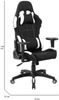 Dmora Stuhl mit Rädern Mindy, Gaming-Sessel für Erwachsene, Schreibtischstuhl, 57x72h124/134 cm, Schwarz und Weiß Bild 3