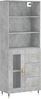 vidaXL Highboard Betongrau 69,5x34x180 cm Holzwerkstoff 3189489 Bild 2
