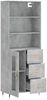 vidaXL Highboard Betongrau 69,5x34x180 cm Holzwerkstoff 3189489 Bild 3