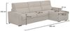 Dmora Sofa mit Halbinsel Vigonovo, Ecksofa für Wohnzimmer, gepolstert, abnehmbarer Bezug, 100 % Made in Italy-Qualität, 280x160 h100 cm, Beige Bild 3