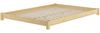 Flaches Futon-Doppelbett Bodenbett Niedrigbett 140x200 Kiefer massiv V-60.51-14Rollrost und Matratze inkl. Bild 2