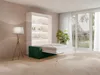Vente-unique - RAPILI Bett Holz, Platte Weiß - B 133 cm239,2 cm x H 225,2 cm x L 200 cm Bild 2