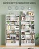 Bücherregal, Bücherschrank, mit 7 Fächern, Aufbewahrungsregal, Standregal, für Wohnzimmer, Büro, Schlafzimmer, 24 x 80 x 199 cm, Weiß Bild 5