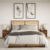 vidaXL Wand-Nachttische mit LED-Leuchten 2 Stk. Räuchereiche 3307970 Bild 4