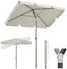 Sekey Rechteckschirm, neigbar, UV50+ Sonnenschutz, Polyester graubeige, 200 x 125 cm Bild 5