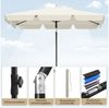 Sekey Rechteckschirm, neigbar, UV50+ Sonnenschutz, Polyester graubeige, 200 x 125 cm Bild 3