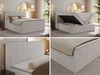 Boxspringbett mit Kopfteil und Topper Visco, Cord Bett - TILIANO - 160 x 200 cm - Hellgrau Cord - H3 Bild 2