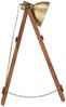 vidaXL Stehlampe Messing E27 Mango Massivholz 320588 Bild 4