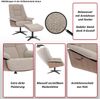 MCA Relaxsessel + Hocker HWC-N57, Fernsehsessel Liegesessel, Bouclé Stoff Holz ~ grau Bild 2