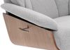 MCA Relaxsessel + Hocker HWC-N57, Fernsehsessel Liegesessel, Bouclé Stoff Holz ~ grau Bild 5
