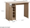 Schreibtisch Computertisch Bürotisch Arbeitstisch Platzsparend 50 x 100 cm Tisch Holz Bild 4