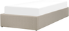 Polsterbett Leinenoptik beige mit Bettkasten hochklappbar 90x200 cm DINAN Bild 4