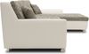 DOMO Collection Treviso, Ecksofa mit Schlaffunktion, Webstoff/Kunstleder weißgrau/weiß, 240 x 178 cm Bild 3