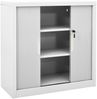 vidaXL Schiebetürenschrank Grau 90x40x90 cm Stahl 336430 Bild 5
