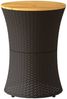 vidaXL Garten-Beistelltisch Trommelform Schwarz Poly Rattan Massivholz 368296 Bild 4