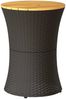 vidaXL Garten-Beistelltisch Trommelform Schwarz Poly Rattan Massivholz 368296 Bild 2