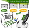 KESSER® Fußballtor für Garten robustes Outdoor Training Schusstraining UV-beständigem Netz, Stahlrahmen mit Polsterung, Erdhaken, Luftpumpe, Hüttchen, Montagezubehör für Kinder und Erwachsene Anthrazit, 180cm, Ohne Torwand Bild 3