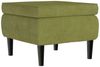 vidaXL Hocker mit Holzbeinen Hellgrün Samt [329439] Bild 2