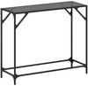vidaXL Konsolentisch mit Glasplatte Schwarz 98x35x81 cm Stahl 846021 Bild 2