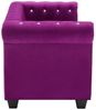 Chesterfield Sofa 3-Sitzer Samtbezug 199 x 75 x 72 cm Lila Bild 4