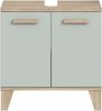 welltime Waschbeckenunterschrank MINTTU, Breite 60 cm, 2 Türen, 1 Einlegeboden, 2 Fächer (mit Siphonausschnitt 8x23 cm) Badmöbel, Badschrank, Schrank, Kommode, Bad, Unterschrank Bild 4