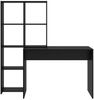 vidaXL Schreibtisch mit Regal Schwarz Eichen-Optik 138,5 x 55 x 143 cm 3337250 Bild 5