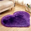Sunicol Hochflor-Teppich Kunstfell Herz Teppich, Weich Plüsch, Flauschig Fußmatte Badematte, Herzform 40cm*50cm, Waschbar Weicher Shaggy Flauschige Langflor Badteppich Bild 1
